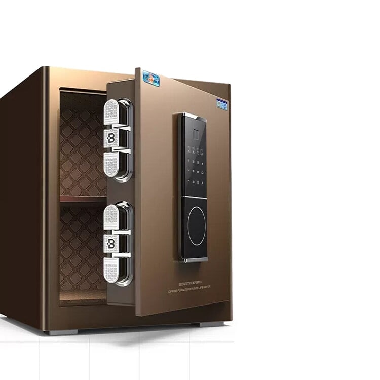 金庫　スチール金庫　業務用　焼付塗装　指紋認証　パスワード解錠　モバイル通知機能　通報機能　プッシュンつまみ　遠隔解錠　ブラック　ブラウン　BXG-010