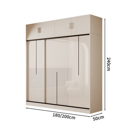 衣類収納ユニット　クローゼットキャビネット　衣類整理スペース　クローゼット　壁面収納　ワードローブ　洋服収納　エコ素材　分類収納　大容量　サイドキャビネット　引き違い戸　YG-S009