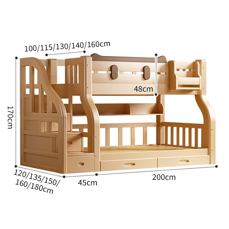 ベッド　２段　２段ベッド　子供用　ベッドガード　収納ラック　引き出し　大容量　太い角柱　はしご　階段　取っ手付き　押し入れすのこ　頑丈　安定　実用　カスタマイズ可能　SCC-C027　chickagu