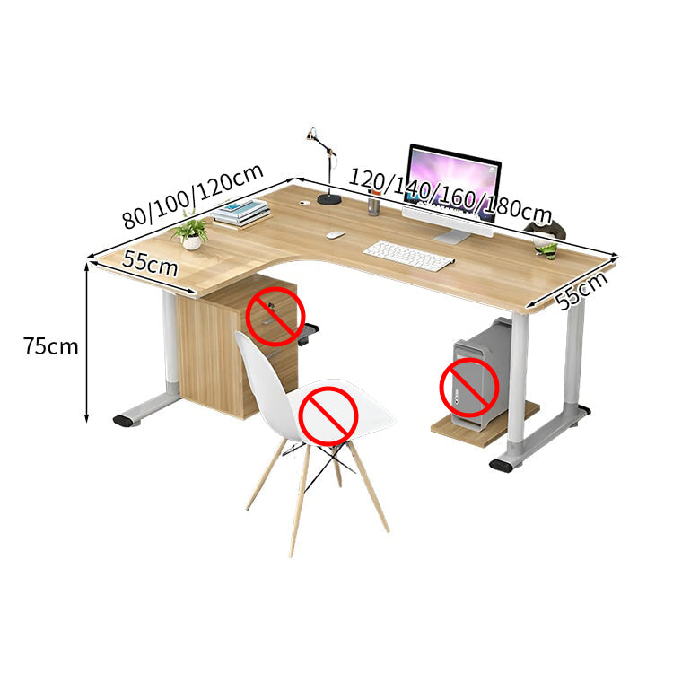 金属フレーム　Ｈ字型　安定性　Ｒ仕上げ　配線穴キャップ　厚い天板　デスク　パソコンデスク　シンプル　木目調　簡素　実用　HD206-K 