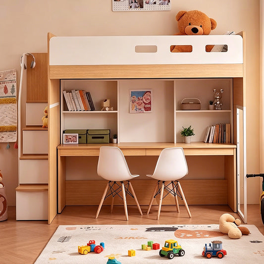 二段ベッド　子供用二段ベッド　寝具　落下防止ガード　階段　収納スペース　引き出し　多機能　おしゃれ　Ｒ加工　カスタマイズ可能　SCC-C088