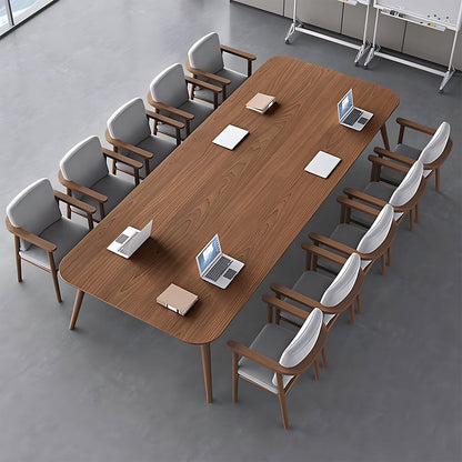 長机　大型オフィステーブル　会議テーブル　ミーティング　会議室　天然木　パイン材　木目調　温もり　ナチュラル　広い天板　角丸加工　落ち着き　シンプル　簡素　カスタマイズ可能　HYZ-C077　chickagu
