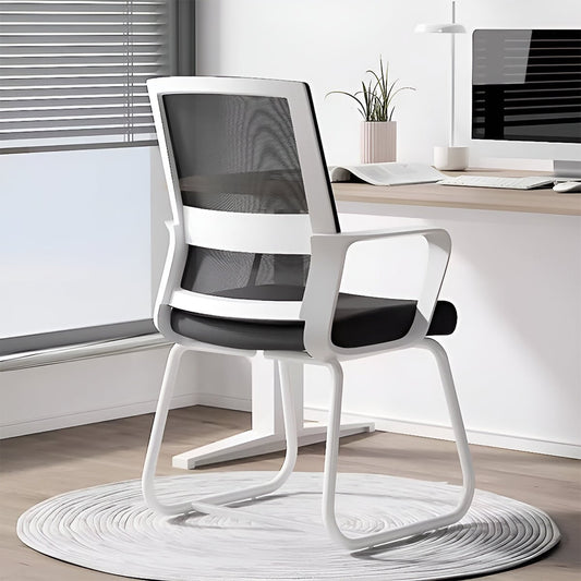 人間工学 フィット感 ループ脚 安定性 耐荷重 高密度ウレタン 柔らか オフィスチュエア チェア 椅子 シンプル ミニマル ホワイト ブラック BGY-K-042