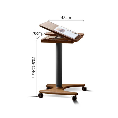 昇降　角度調節　キャスター付き　Ｈ字型ベース　安定性　天然木　頑丈　デスク　昇降デスク　サイドテーブル　コンパクト　シンプル　機能性　ナチュラル　SNZ-C023　chickagu