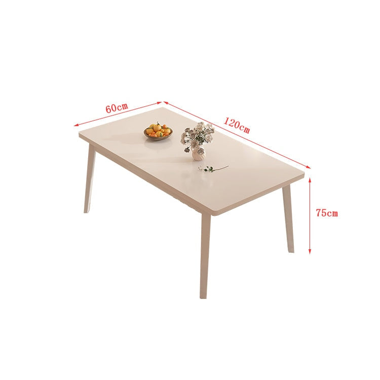 テーブル　ダイニングテーブル　ダイニング　食事　広い天板　太い脚　隅金　横揺れに強い　天然木　組立簡単　椅子　角丸加工　ミニマル　簡素　ホワイト　CZ-C007 chickagu