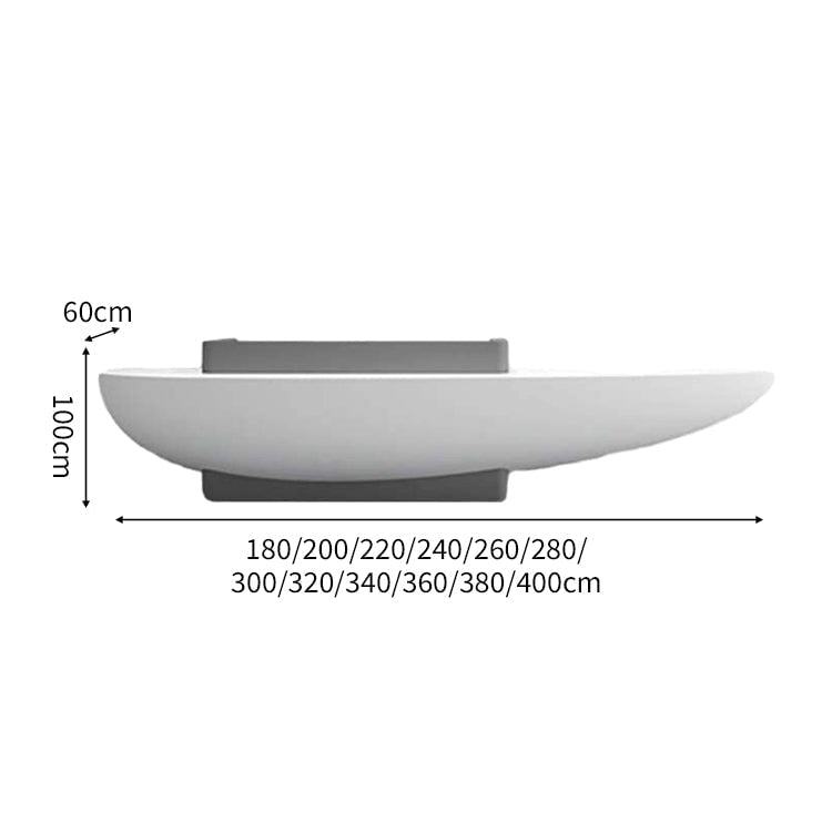 舟形　デザイン性　収納　プライバシー配慮　分類収納　受付カウンター　カウンター　受付台　創意的　機能的　おしゃれ　上質　カスタマイズ可能　JDT-C040