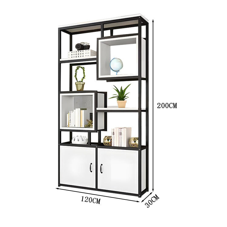 収納棚　オフィスシェルフ　リビングシェルフ　本棚　メラミン化粧板　分類収納　カスタマイズ可能　扉付き収納　SNG-C040