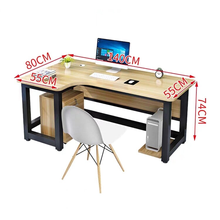 デスク　オフィスデスク　作業机　パソコンデスク　焼付塗装　L字型天板　幕板　滑り止め　シンプル　モダン  BGZ-457