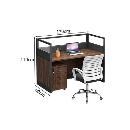 厚い板材　丈夫　チェスト　移動可能　配線穴キャップ　パーティション　デスク　オフィスデスク　事務所用　引き出し　錠付き　シンプル　機能的　ホワイト　ウォールナット　BGZ-006