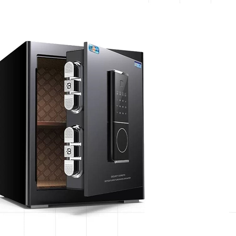 金庫　スチール金庫　業務用　焼付塗装　指紋認証　パスワード解錠　モバイル通知機能　通報機能　プッシュンつまみ　遠隔解錠　ブラック　ブラウン　BXG-010