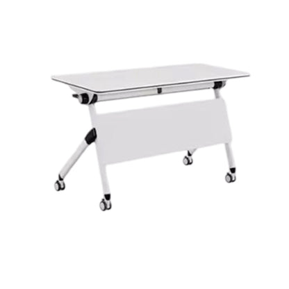 会議用テーブル　テーブル　キャスター　組み合わせ　折りたたみ　メラミン化粧板　落ち着いた　シンプル　ホワイト　カスタマイズ可能　HYZ-C084