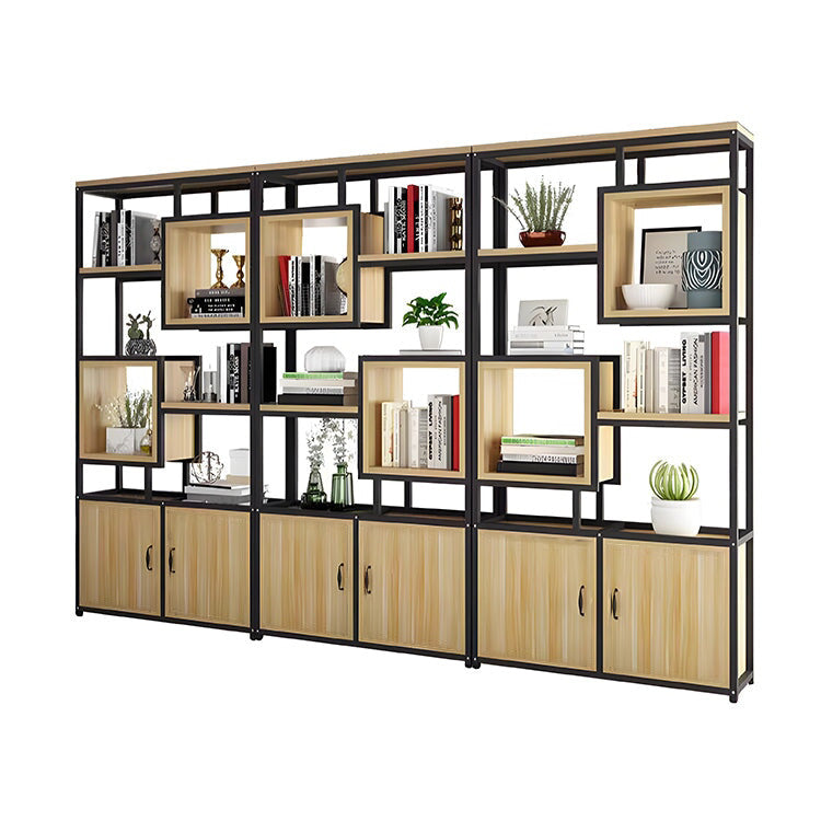 収納棚　オフィスシェルフ　リビングシェルフ　本棚　メラミン化粧板　分類収納　カスタマイズ可能　扉付き収納　SNG-C040