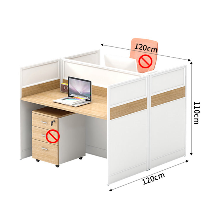 収納付きデスク　作業机　事務机　パーティション　サイドキャビネット　配線穴　エコ板材　オフィスデスク　ホワイト　ナチュラル　木目調　SL-BGZ-038