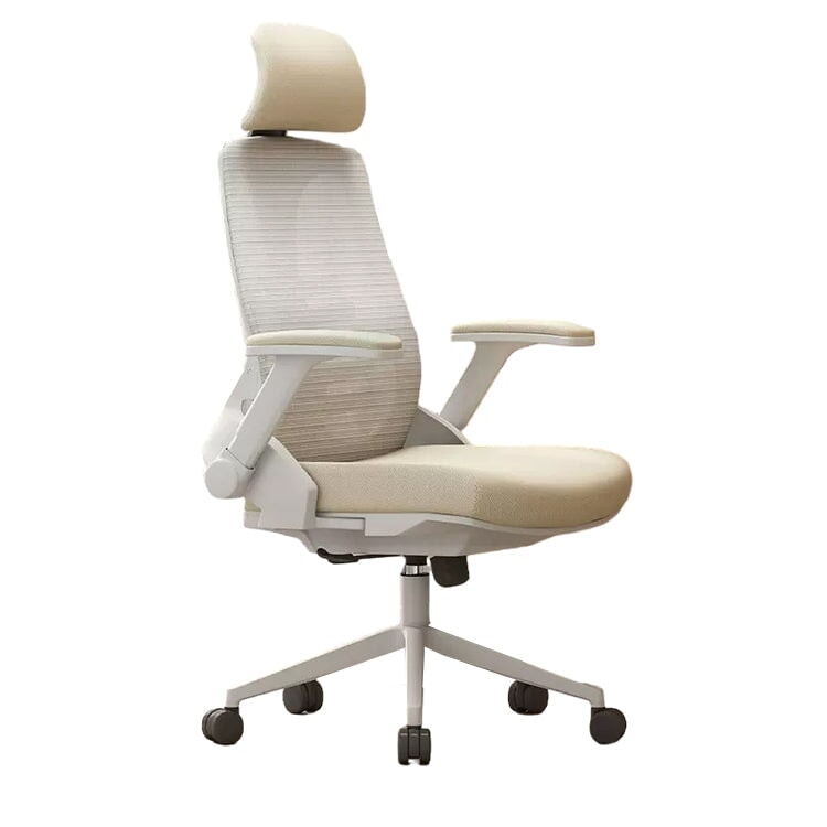 オフィスチェア　オフィス　チェア　昇降式アームレスト　人間工学　ヘッドレスト　高密度ウレタンフォーム　ナイロン製五本脚ベース　静音キャスター   BGY-480