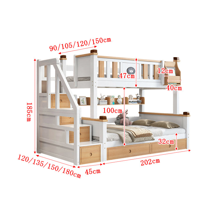 二段ベッド　二段　ベッド　子供用　エコ　天然木　すのこ　通気性　引き出し　収納棚　跳ね上げ式収納　ベッドガード　分離可能　はしご　階段　機能性　使い勝手　カスタマイズ可能　SCC-C019