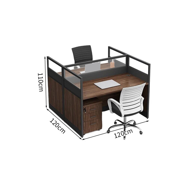 厚い板材　丈夫　チェスト　移動可能　配線穴キャップ　パーティション　デスク　オフィスデスク　事務所用　引き出し　錠付き　シンプル　機能的　ホワイト　ウォールナット　BGZ-006