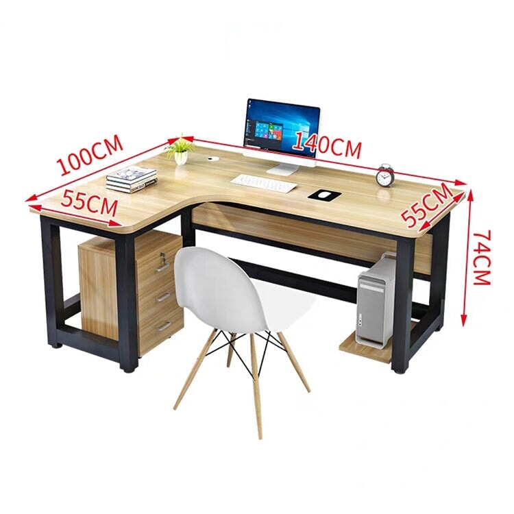 デスク　オフィスデスク　作業机　パソコンデスク　焼付塗装　L字型天板　幕板　滑り止め　シンプル　モダン  BGZ-457