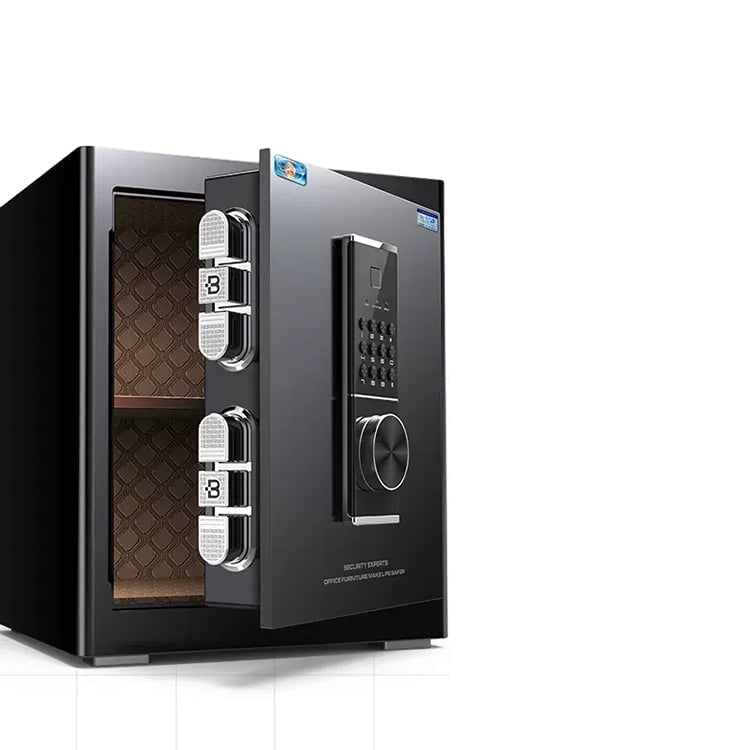 金庫　スチール金庫　業務用　焼付塗装　指紋認証　パスワード解錠　モバイル通知機能　通報機能　プッシュンつまみ　遠隔解錠　ブラック　ブラウン　BXG-010