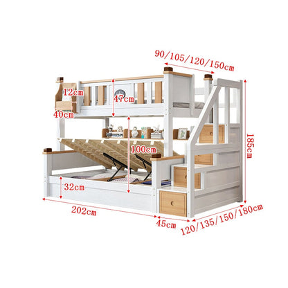 二段ベッド　二段　ベッド　子供用　エコ　天然木　すのこ　通気性　引き出し　収納棚　跳ね上げ式収納　ベッドガード　分離可能　はしご　階段　機能性　使い勝手　カスタマイズ可能　SCC-C019
