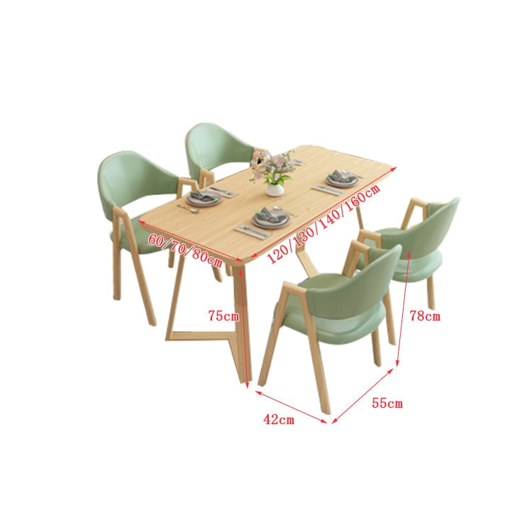 ダイニングテーブル　ダイニングセット　テーブル　食事用　厚い天板　重厚感　角丸加工　炭素鋼フレーム　4人掛け　6人掛け　椅子　綿麻　弧状　ナチュラル　簡素　CZ-C006  chickagu