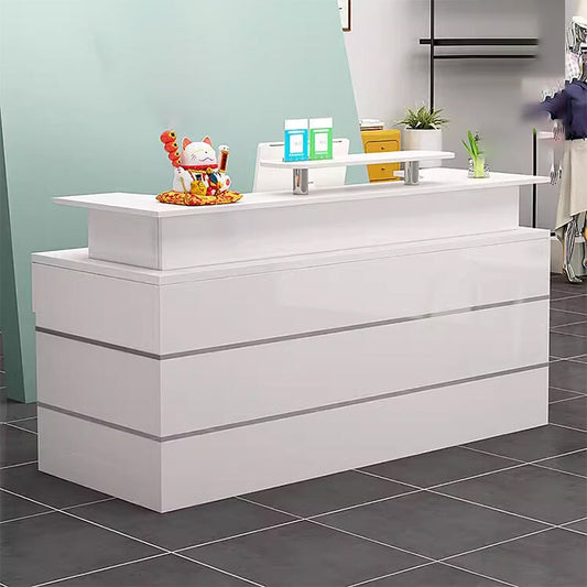 受付カウンター 受付台  レジカウンター  カウンター オフィス受付 PC収納 ロック付き メラミン化粧板  艶消し 艶あり ホワイト カスタマイズ可能 JDT-A471   chickagu