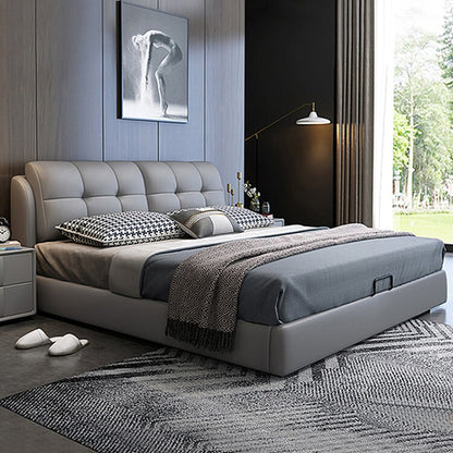 ベッド　キング　サイズ　二人用　カウレザー　肌触りがいい　ベッド下収納　大容量　天然木　すのこ　ヘッドボード　人間工学　ふっくら　柔らか　ふくよか　快適　CHICKAGU