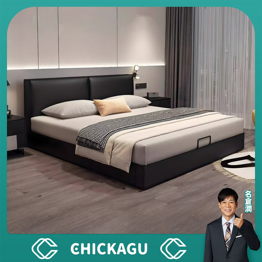 跳ね上げベッド　収納付きベッド　ベッド下収納　ダブルベッド　ベッド　二人用　自宅用　ウレタンフォーム　天然木　ブラクラ　カスタマイズ可能　BED-S026　