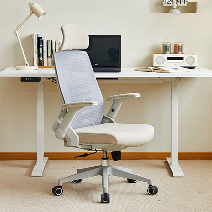 オフィスチェア　オフィス　チェア　昇降式アームレスト　人間工学　ヘッドレスト　高密度ウレタンフォーム　ナイロン製五本脚ベース　静音キャスター   BGY-480