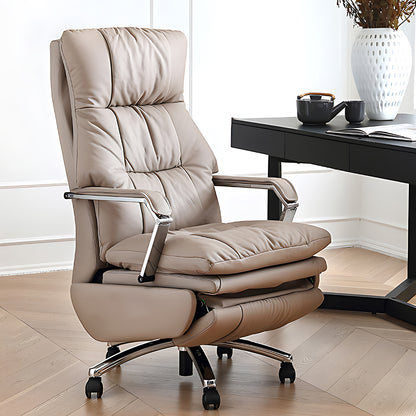 オフィスチェア　事務椅子　パソコンチェア　ワークチェア　チェア　360度回転　上下昇降　PUレザー　ラテックス　オレンジ　BGY-C005