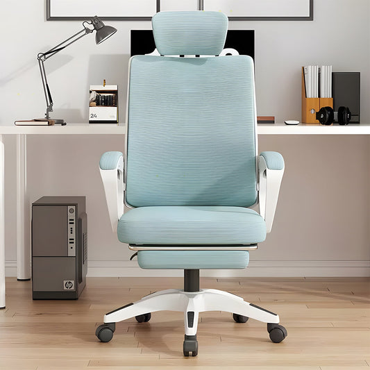 昇降回転式 人間工学 リクライニング 二重充填 可動式アームレスト チェア オフィスチェア ヘッドレスト フットレスト 機能的 使い勝手 快適 BGY-C012 chickagu