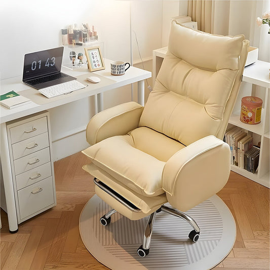 昇降回転式 リクライニング 肉厚クッション ボリューム感 アームレスト チェア オフィスチェア ワークチェア PUレザー 快適 心地よい BGY-C013 chickagu