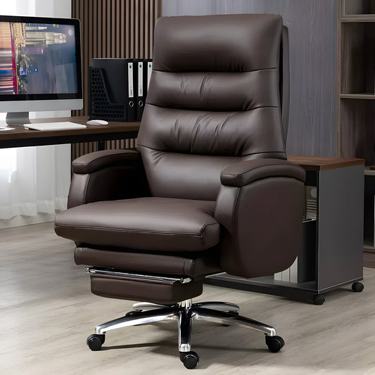 レザー リクライニング フットレスト シリコンフィル ウレタン 昇降回転式 五本脚ベース チェア オフィスチェア 作業用 上質 快適 カスタマイズ可能 BGY-C021