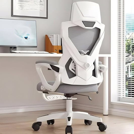 メッシュ生地 調整可能 フットレスト付き ワークチェア チェア パソコンチェア オフィスチェア 人間工学 エルゴノミクスデザイン シンプル グレー BGY-C023 chickagu