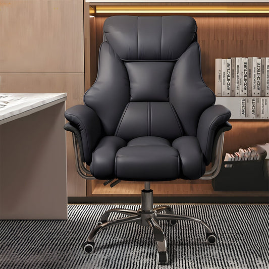 エルゴノミクスデザイン リクライニング機能付き PUレザー ワークチェア チェア オフィスチェア パソコンチェア 人間工学 ボリューム感 高級感 BGY-C027 chickagu