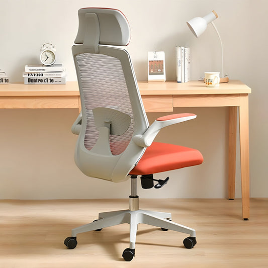 跳ね上げ式アームレスト S字形状背もたれ 人間工学 リクライニング チェア オフィスチェア ワークチェア 昇降回転式 ウレタン充填 柔らか 快適 BGY-C034 chickagu