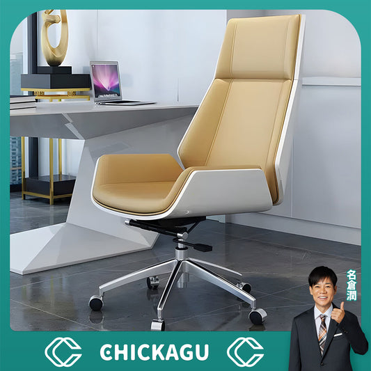 昇降回転式　ハイバック　人間工学　ウレタン充填　リクライニング　１２５°　五本脚ベース　キャスター　オフィスチェア　チェア　作業用　役員用　快適　心地よい　上質　カスタマイズ可能　BGY-C041　chickagu