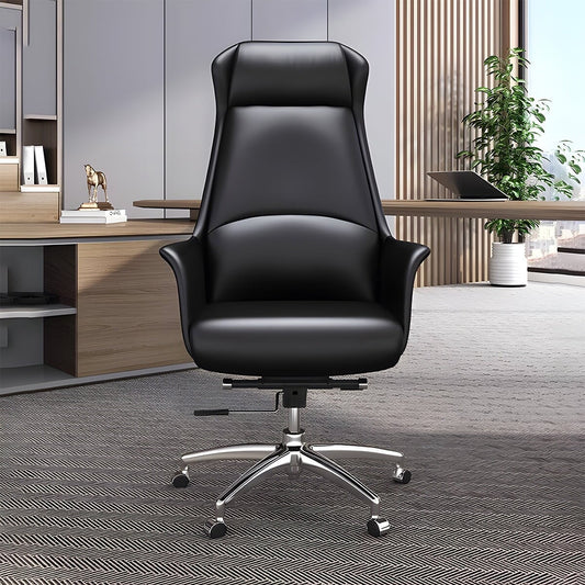 カウレザー リクライニング ボリューム感 高反発ウレタン 弾力性 チェア オフィスチェア ふくよか 快適 シンプルモダン 上質 BGY-C042 CHICKAGU