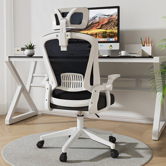 オフィスチェア チェア 作業用 在宅勤務 昇降回転 跳ね上げ式アームレスト 人間工学 高反発ウレタン メッシュ生地 快適 柔らか 通気性 使いやすい BGY-C048