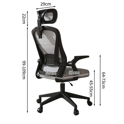 オフィスチェア　チェア　作業用　在宅勤務　昇降回転　跳ね上げ式アームレスト　人間工学　高反発ウレタン　メッシュ生地　快適　柔らか　通気性　使いやすい　BGY-C048