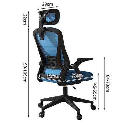 オフィスチェア　チェア　作業用　在宅勤務　昇降回転　跳ね上げ式アームレスト　人間工学　高反発ウレタン　メッシュ生地　快適　柔らか　通気性　使いやすい　BGY-C048