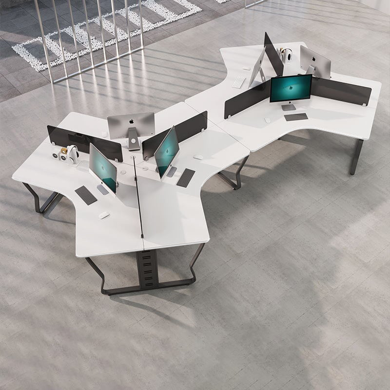 オフィスデスク　U字型オフィスデスク　オフィステーブル　ワークデスク　キャビネット付きタイプ選択可　3/5/6/7/8/10人用可　事務机　カスタマイズ可能　BGZ-M-015