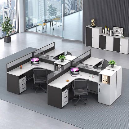 オフィスデスク　ワークデスク　事務用デスク　パソコンデスク　デスク　トップパネル　サイドキャビネット　大容量収納　ホワイト　カスタマイズ可能　BGZ-209 - kaguyasu