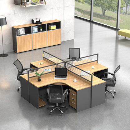 オフィスデスク　ワークデスク　パソコンデスク　事務用デスク　デスク　トップパネル　配線孔　ナチュラル　カスタマイズ可能　BGZ-229