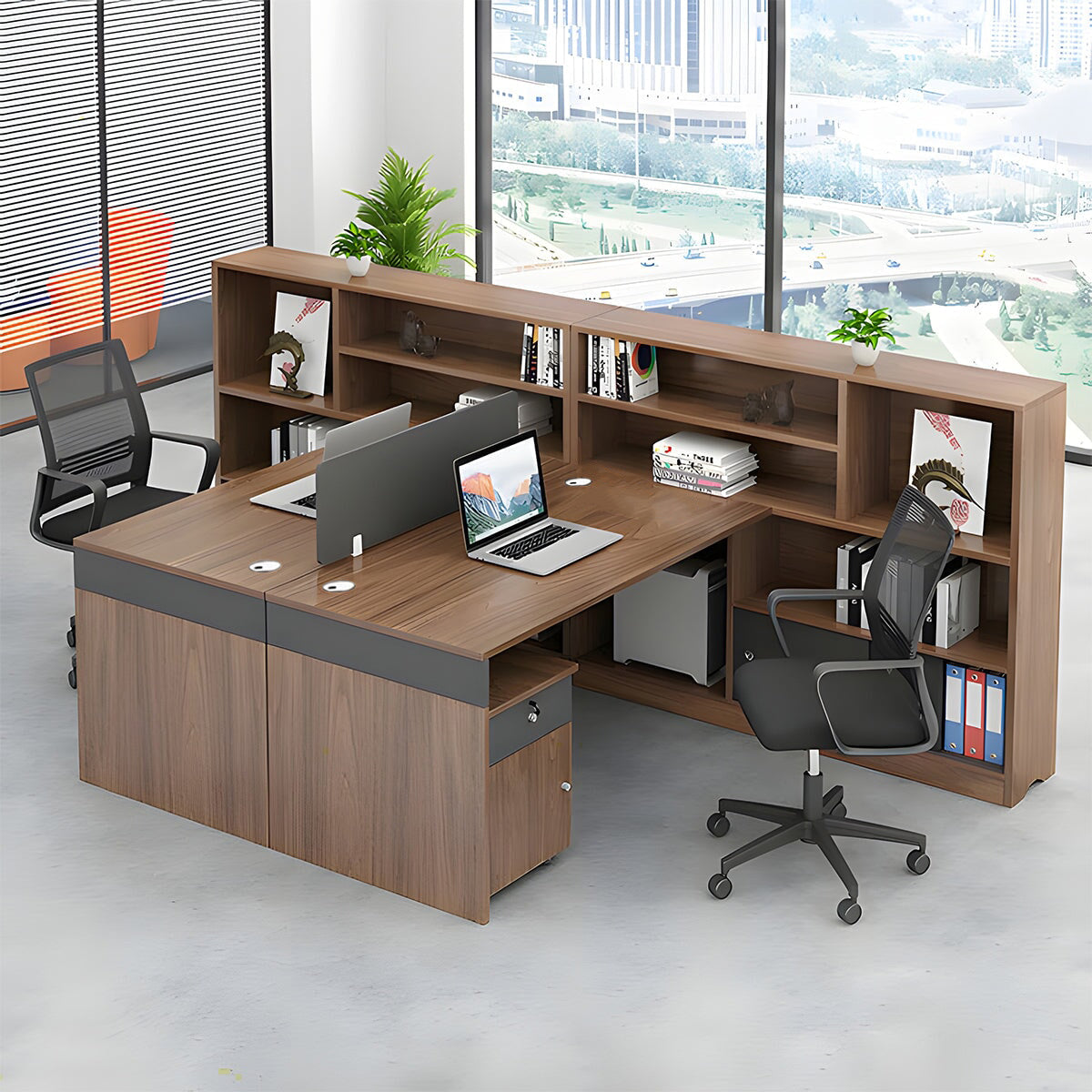 多段式収納棚　トップパネル　配線穴キャップ　デスク　オフィスデスク　デスク　木目調　機能性　組み合わせ　使い勝手　カスタマイズ可能　BGZ-C012