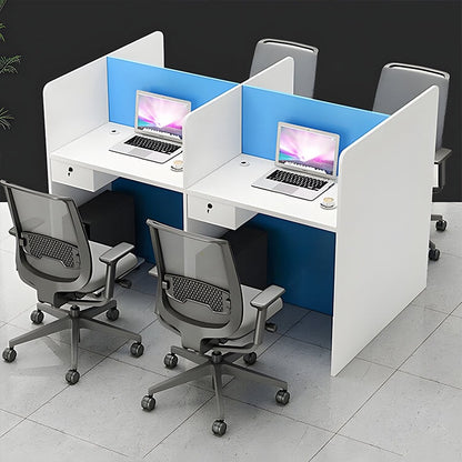 オフィスデスク　ワークデスク　役員デスク　学習机　組み合わせ自由　配線孔付き　錠前付き引き出し　トップパネル付き　シンプル　ホワイト　カスタマイズ可能　BGZ-C022　CHICKAGU