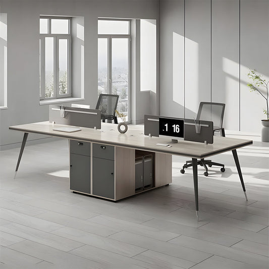 エコ板材 安全無臭 厚い天板 キャビネット ダイヤル錠 トップパネル 炭素鋼脚 デスク オフィスデスク ワークデスク 落ち着き 洗練 機能的 カスタマイズ可能 BGZ-C037