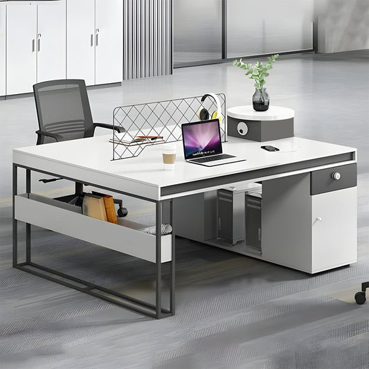 ㍶収納 トップパネル付き サイドキャビネット ダイヤル錠 スチール脚 オープン収納 オフィスデスク ワークデスク パソコンデスク 事務机 ホワイト カスタマイズ可能 BGZ-C065