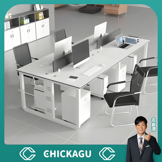 オフィスデスク　デスク　ワークデスク　作業用　事務所　エコ板材　耐久性　配線穴キャップ　コンセント穴　スチールフレーム　ロック　機能的　落ち着き　実用　カスタマイズ可能　BGZ-K003 