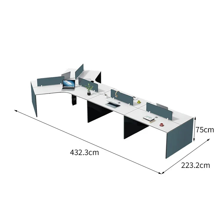 7人用・デスクのみ 432.3×223.2×75cm