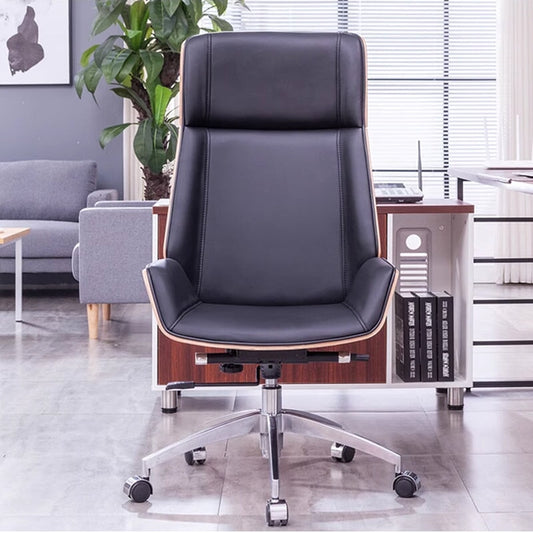 オフィスチェア　作業椅子　回転椅子　昇降椅子　ワークチェア　キャスター付き　PVCレザー　ウレタンフォーム　スチール脚　ブラック　CHICKAGU